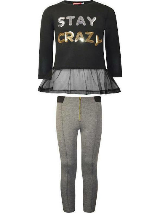Energiers Kids Clothing Set with Leggings Black 2 Pieces