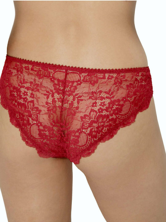 Dorina Anderson Damen Slip mit Spitze Rot