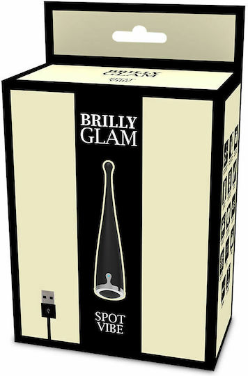 Brilly Glam Clitoral Vibrator Spot Vibe Clitorial 17cm Negru