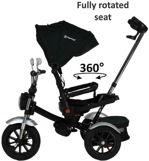 Bebe Stars 360° Chopper Μετατρεπόμενο με Χειρολαβή Γονέα για 9 Μηνών Μαύρο