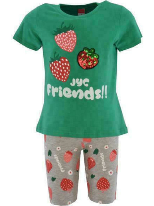 Joyce Kids' Set with Shorts Summer 2pcs Green