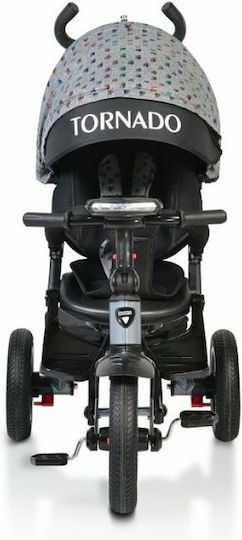 Byox Tornado Dark Kids Tricycles with Parental Handle for 3-6 Years Gray