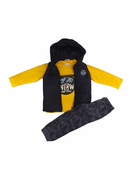 Trax Kids Set with Pants & Jacket Winter 3pcs Yellow