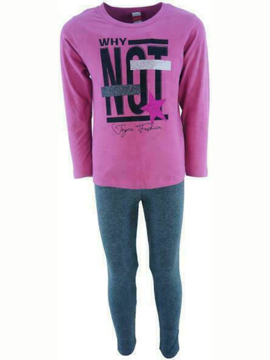 Joyce Kids Set with Leggings Winter 2pcs Pink