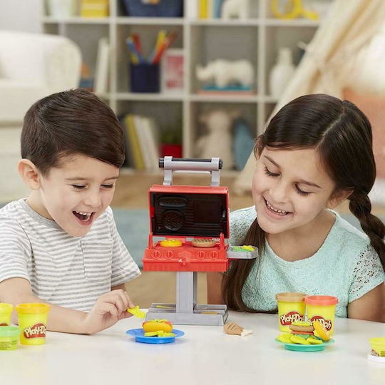 Hasbro Play-Doh Knete - Grill n' Stamp Spiel-Set für 3+ Alter, 6 Stück