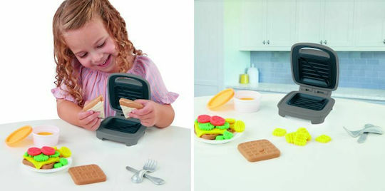 Hasbro Play-Doh Plasticine Game Kitchen Creations Cheesy Sandwich For 3+ Years 7pcs