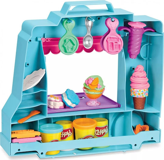 Hasbro Play-Doh Plasticine Ice Cream Truck Game For Ages 3 Plus 5 Pieces
