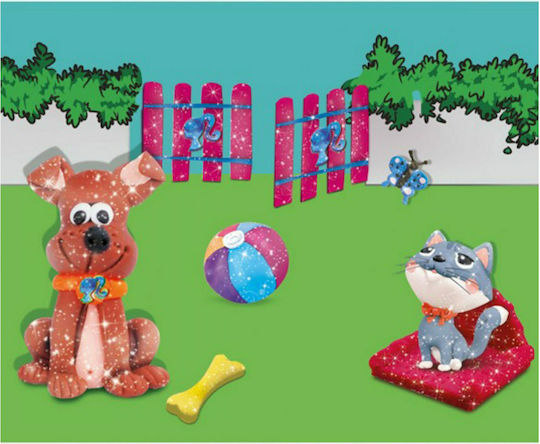 Lisciani Giochi Plasticine Glitter Dough Barbie Game Set for 3+ Years 5 Can Pack
