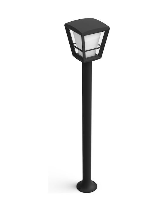 Philips Hue Econic LED Path Light Lamp Small Post LED Outdoor 15W with Warm White Light Black