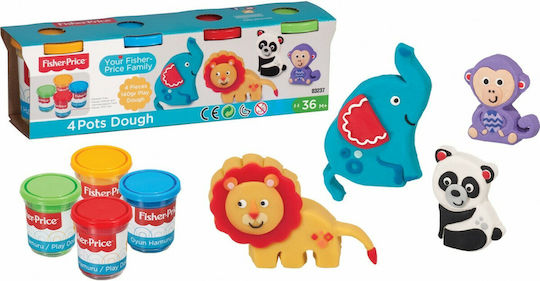 Fisher Price Knete Spiel-Set Animals Für 3+ Alter, 4 Stück