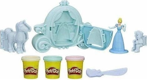 Hasbro Play-Doh Πλαστελίνη - Παιχνίδι Disney Princess Cinderella Royal Carriage για 3+ Ετών, 3τμχ
