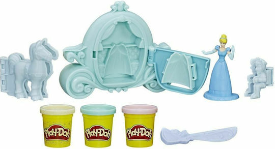Hasbro Play-Doh Πλαστελίνη - Παιχνίδι Disney Princess Cinderella Royal Carriage για 3+ Ετών, 3τμχ