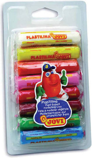 Jovi Jovi Fluo Plasticines for 3+ Years, 8 Pieces