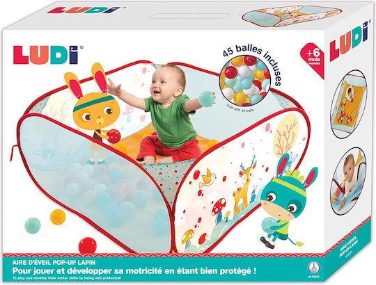 Ludi Μπαλοπισίνα Κουνελάκι Πολύχρωμη για 6+ Μηνών