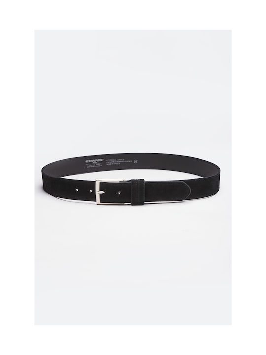 Edward Jeans Men's Leather Belt Black