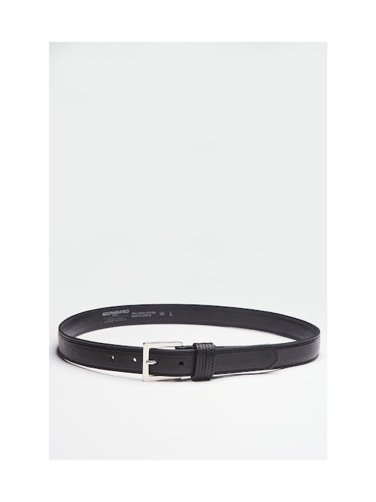 Edward Jeans Men's Leather Belt Black