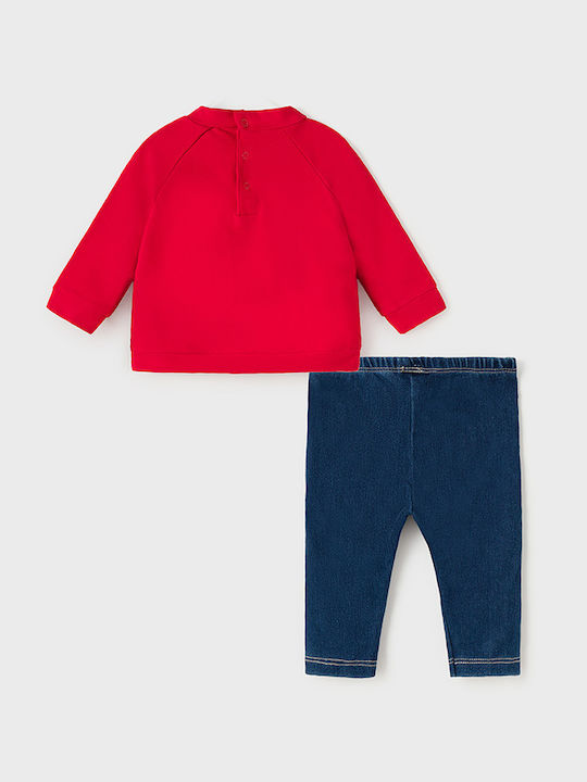 Mayoral Kids Set with Leggings Winter 2pcs Red