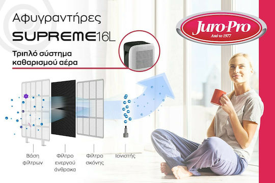 Juro-Pro Supreme Luftentfeuchter mit Kompressor und Ionisator 16lt