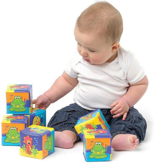 Playgro Soft Waterproof Blocks Bath Toy for 6++ Months 6pcs