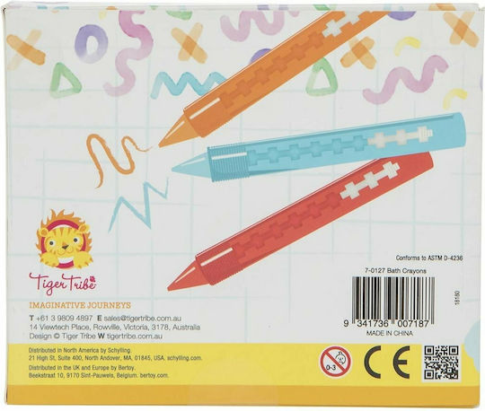 Tiger Tribe Bath Crayons Μαρκαδόροι Μπάνιου για 36+ Μηνών 8τμχ