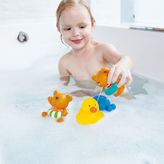 Hape Teddy And Friends Bath Squirts Water Faces for 0++ Months 5pcs