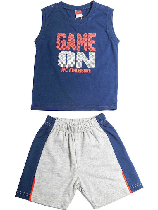 Kinder-Set mit Shorts Sommer 2Stück Blau Game On