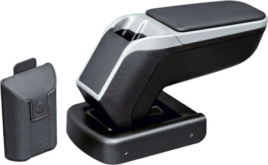 Rati Armster 2 Car PU Armrest for Dacia Dokker PH1 2012-2015 Silver