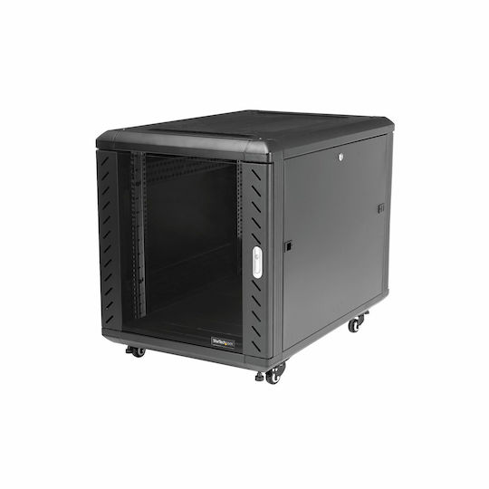 StarTech Επιδαπέδια Καμπίνα Rack 12U 55x54.5x126.5cm Μαύρο RK1236BKF