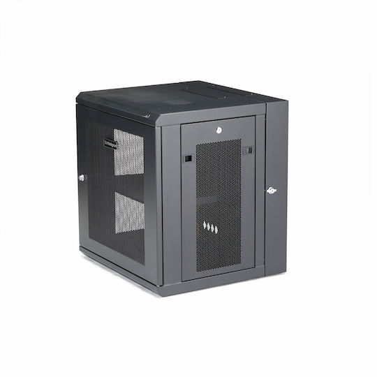 StarTech Επιτοίχια Καμπίνα Rack 12U Μαύρο RK12WALHM