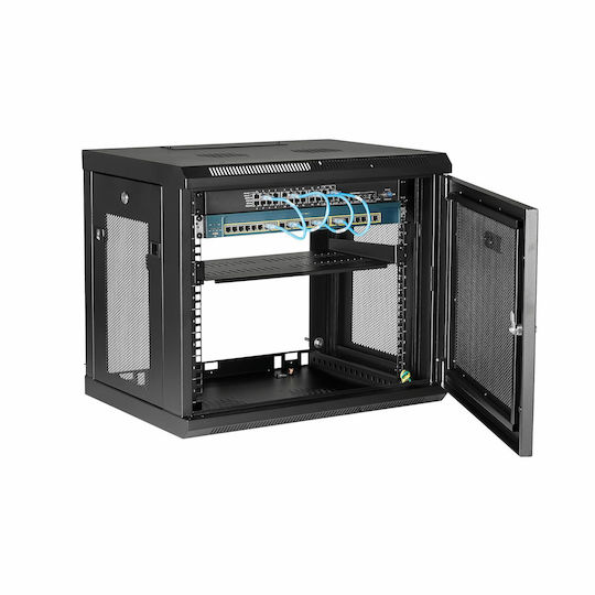 StarTech Wandmontiert Rack-Schrank 9U 60x45cm Schwarz RK9WALM