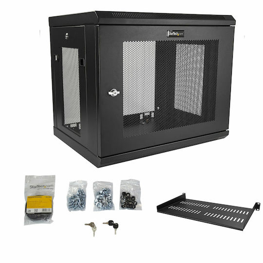StarTech Wandmontiert Rack-Schrank 9U 60x45cm Schwarz RK9WALM