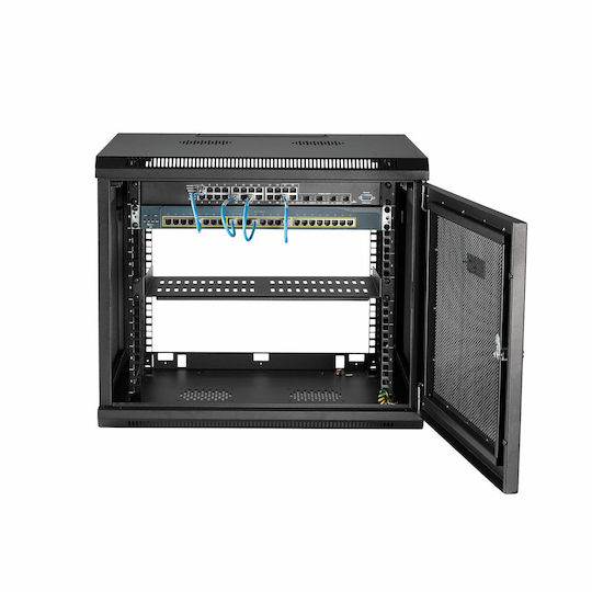 StarTech Επιτοίχια Καμπίνα Rack 9U 55.1x60.2x50.2cm Μαύρο RK920WALM