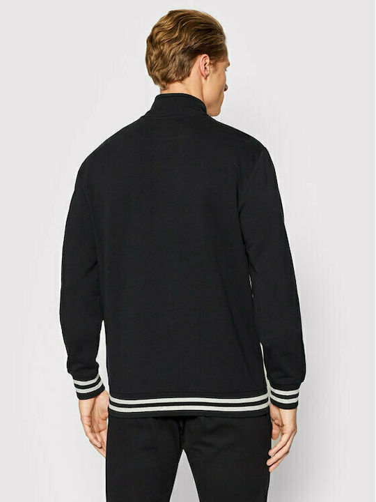 Guess Men's Sweatshirt Jacket with Pockets Black