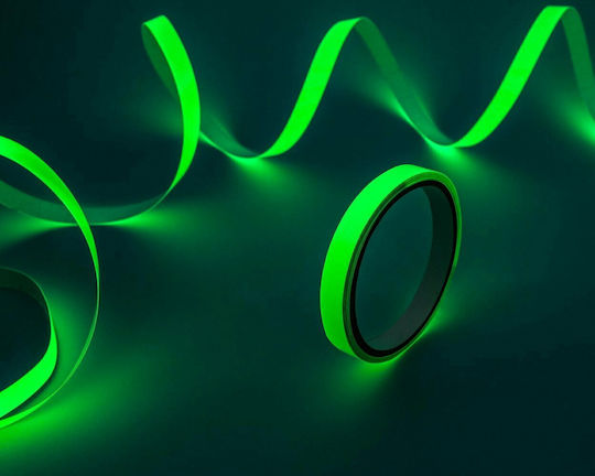 Adhesive Reflective Tape Made of Plastic in Green Colour 3m x 1.3cm
