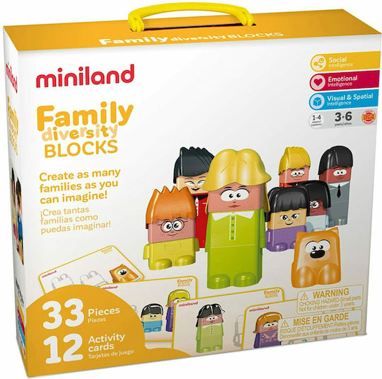 Miniland Τουβλάκια Super Blocks Diversity για 2+ Ετών 32τμχ