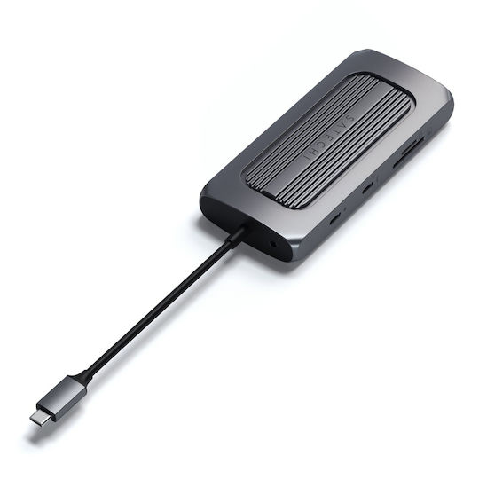 Satechi USB-C Docking Station with HDMI 4K PD Ethernet and Support for 2 Monitors Gray (ST-UCMXAM)