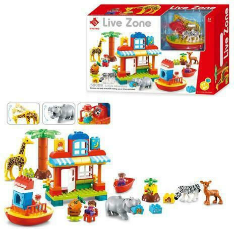 Snainter Building Blocks Zoo For 3+ Years 77 Pieces