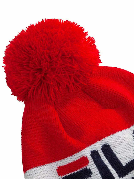 Kato Knitted Beanie Cap Red True