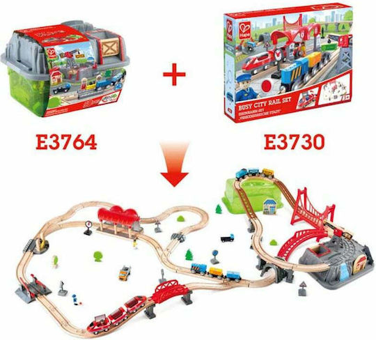 Hape Railway Construction Kit Сет с Влакче от Дърво за 3+ години+ Години