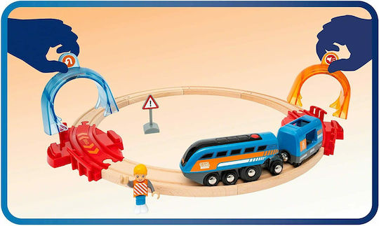Brio Toys Smart Tech Sound Action Σετ με Τρενάκι από Ξύλο για 3+ Ετών