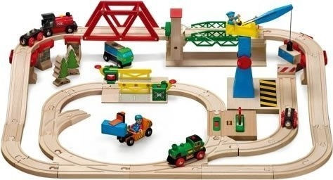 Brio Toys Cargo Railway Σετ με Τρενάκι από Ξύλο για 3+ Ετών