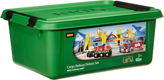 Brio Toys Cargo Railway Σετ με Τρενάκι από Ξύλο για 3+ Ετών