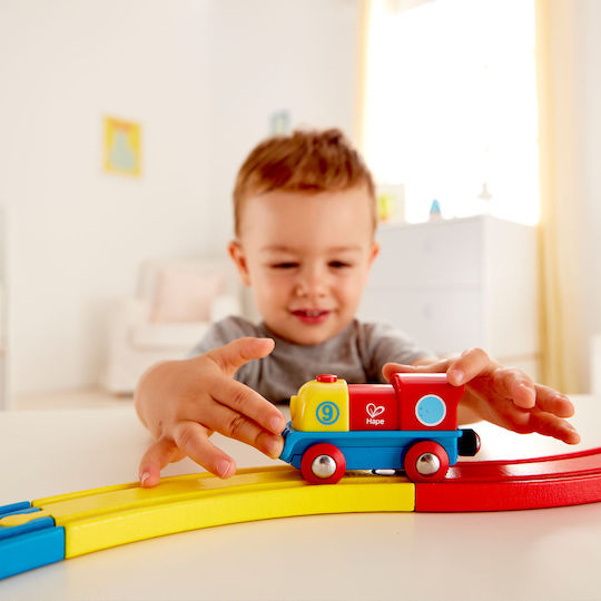 Hape Brave Little Engine Trenuleț din Lemn pentru 1,5+ ani+ Ani