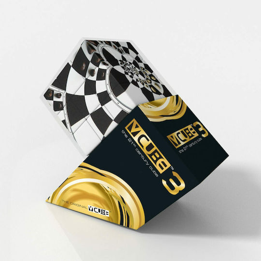V-Cube Challenging Chessboard Illusion - 3 Flat Speed Cube 3x3 MATH-C3-CHE 1pcs