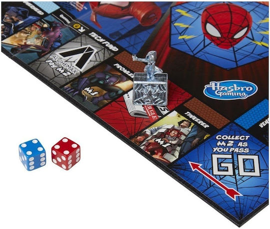 Board Game Monopoly Spiderman for 2-6 Players 8+ Years Old (EN) Hasbro