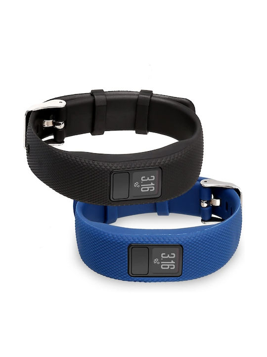KWmobile 2-Pack Каишка Силикон Black / Dark Blue (Vivofit 4) 44228.01