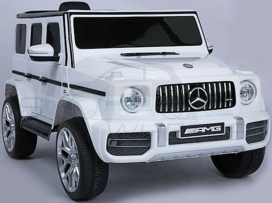 Mercedes AMG G63 Cu Un Loc cu Telecomandă Licențiat 12 Volți Alb