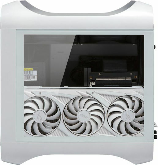 BitFenix Prodigy M 2022 Gaming Mini Tower Κουτί Υπολογιστή με Πλαϊνό Παράθυρο Λευκό