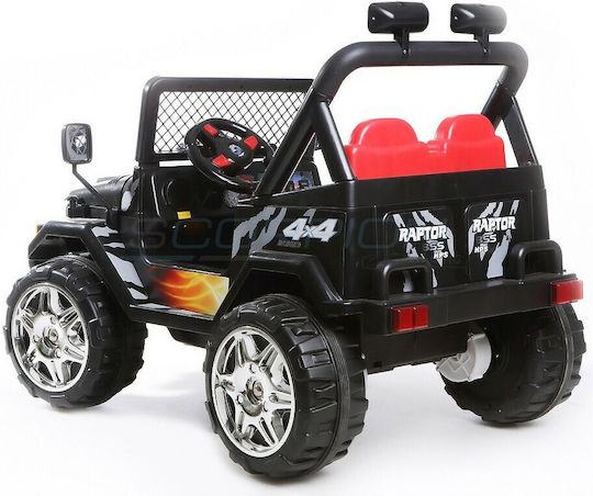 Jeep Wrangler Διθέσιο με Τηλεκοντρόλ Τύπου 12 Volt Μαύρο για 1+ Ετών