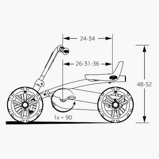 Buzzy Bloom Go Kart Μονοθέσιο με Πετάλι Γαλάζιο
